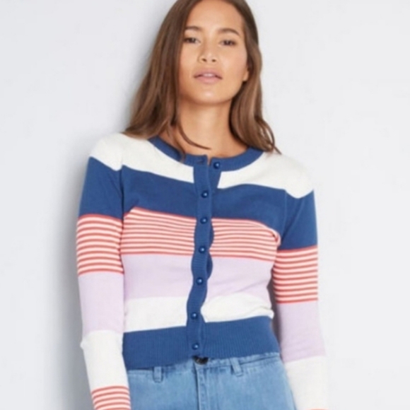 Modcloth Sweaters - Modcloth Into Stripes Cardigan NWT